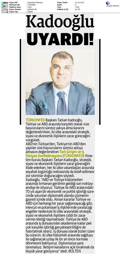 Türkiye Abd Vize Sorunu Basin Aciklamasi Medya Yansimalari 10 Ekim 2017 - 8