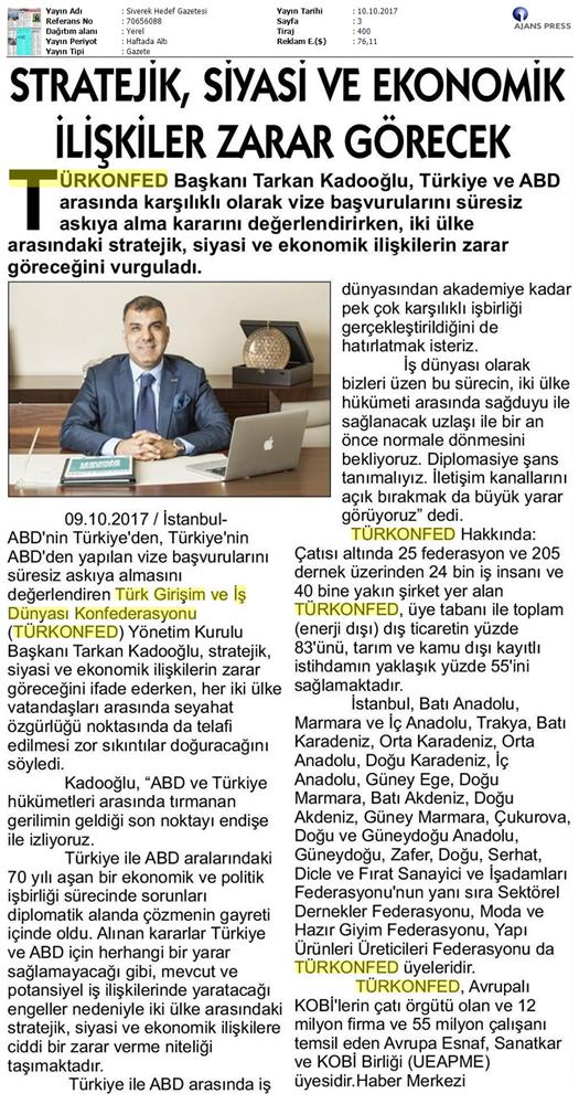 Türkiye Abd Vize Sorunu Basin Aciklamasi Medya Yansimalari 10 Ekim 2017 - 9