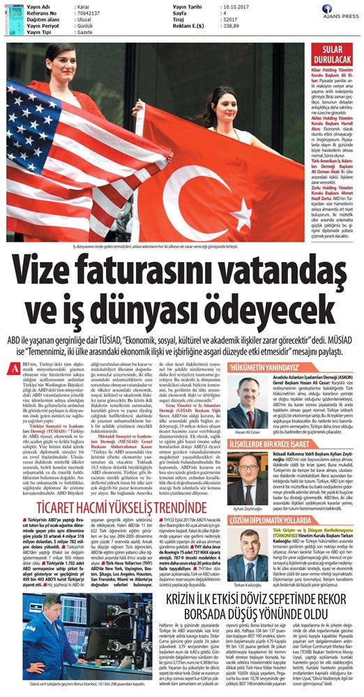 Türkiye Abd Vize Sorunu Basin Aciklamasi Medya Yansimalari 10 Ekim 2017 - 11
