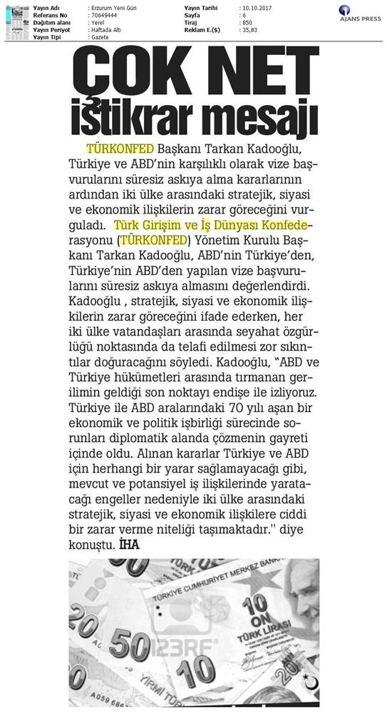 Türkiye Abd Vize Sorunu Basin Aciklamasi Medya Yansimalari 10 Ekim 2017 - 26