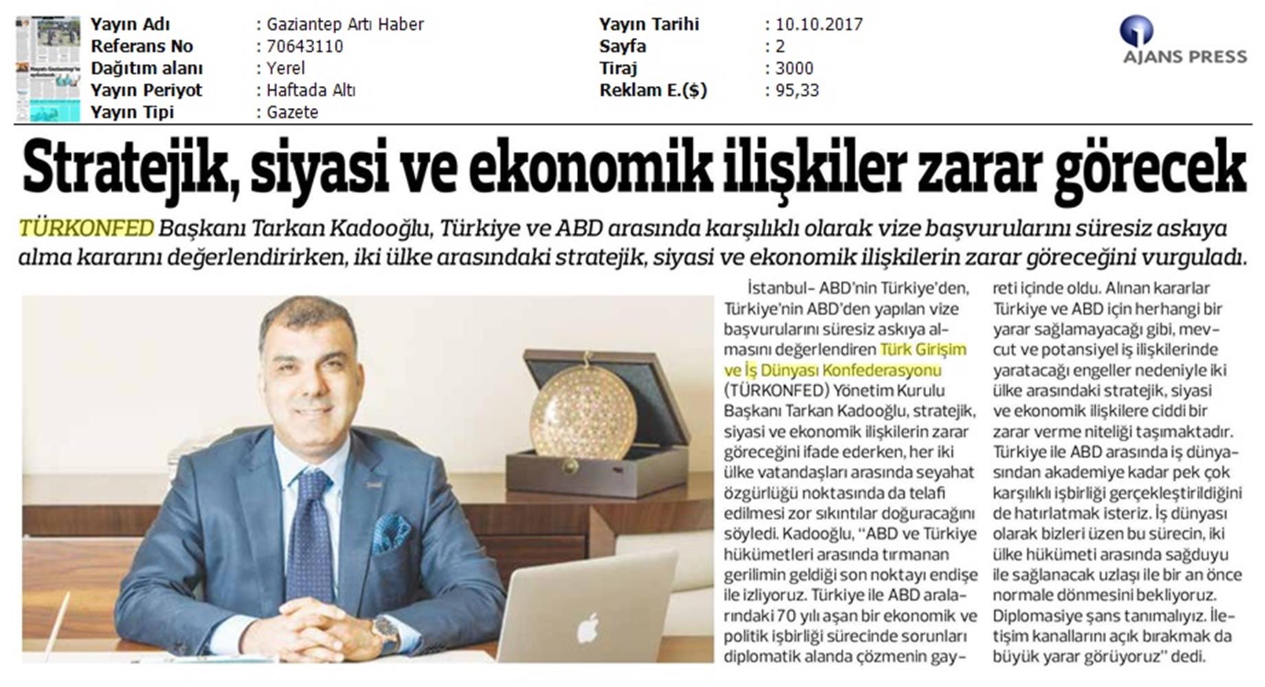 Türkiye Abd Vize Sorunu Basin Aciklamasi Medya Yansimalari 10 Ekim 2017 - 29