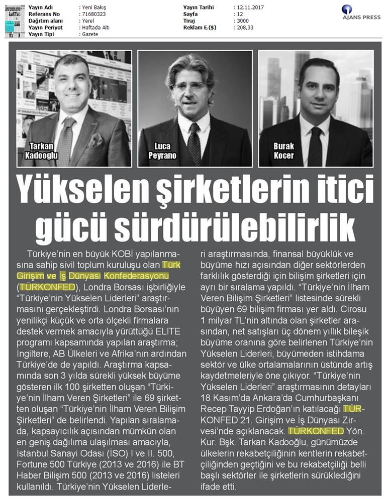 Türkiyenin Yukselen Liderleri Raporu Medya Yansimalari 12 Kasim 2017 Istanbul - 5