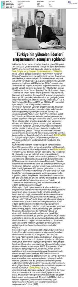 Türkiyenin Yukselen Liderleri Raporu Medya Yansimalari 12 Kasim 2017 Istanbul - 15