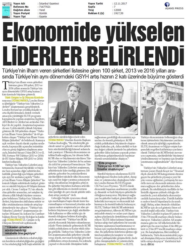 Türkiyenin Yukselen Liderleri Raporu Medya Yansimalari 12 Kasim 2017 Istanbul - 20