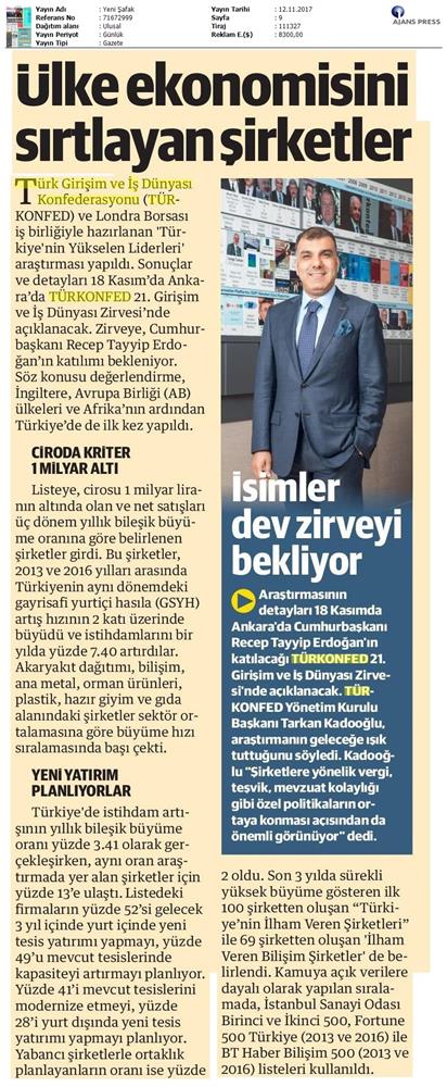 Türkiyenin Yukselen Liderleri Raporu Medya Yansimalari 12 Kasim 2017 Istanbul - 26
