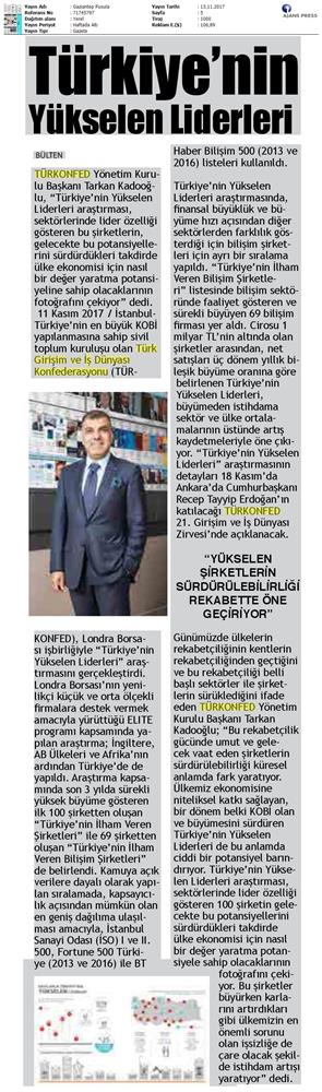 Türkiyenin Yukselen Liderleri Raporu Medya Yansimalari 12 Kasim 2017 Istanbul - 39