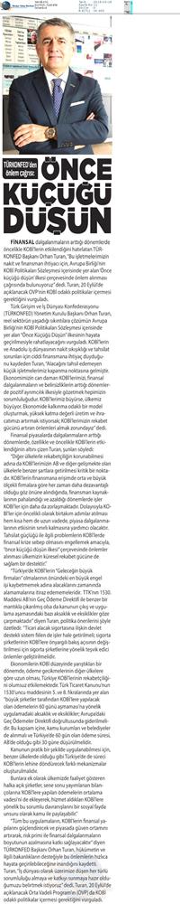 TÜRKONFED Once Kucugu Dusun Medya Yansimalari 17 Eylul 2018 - 3