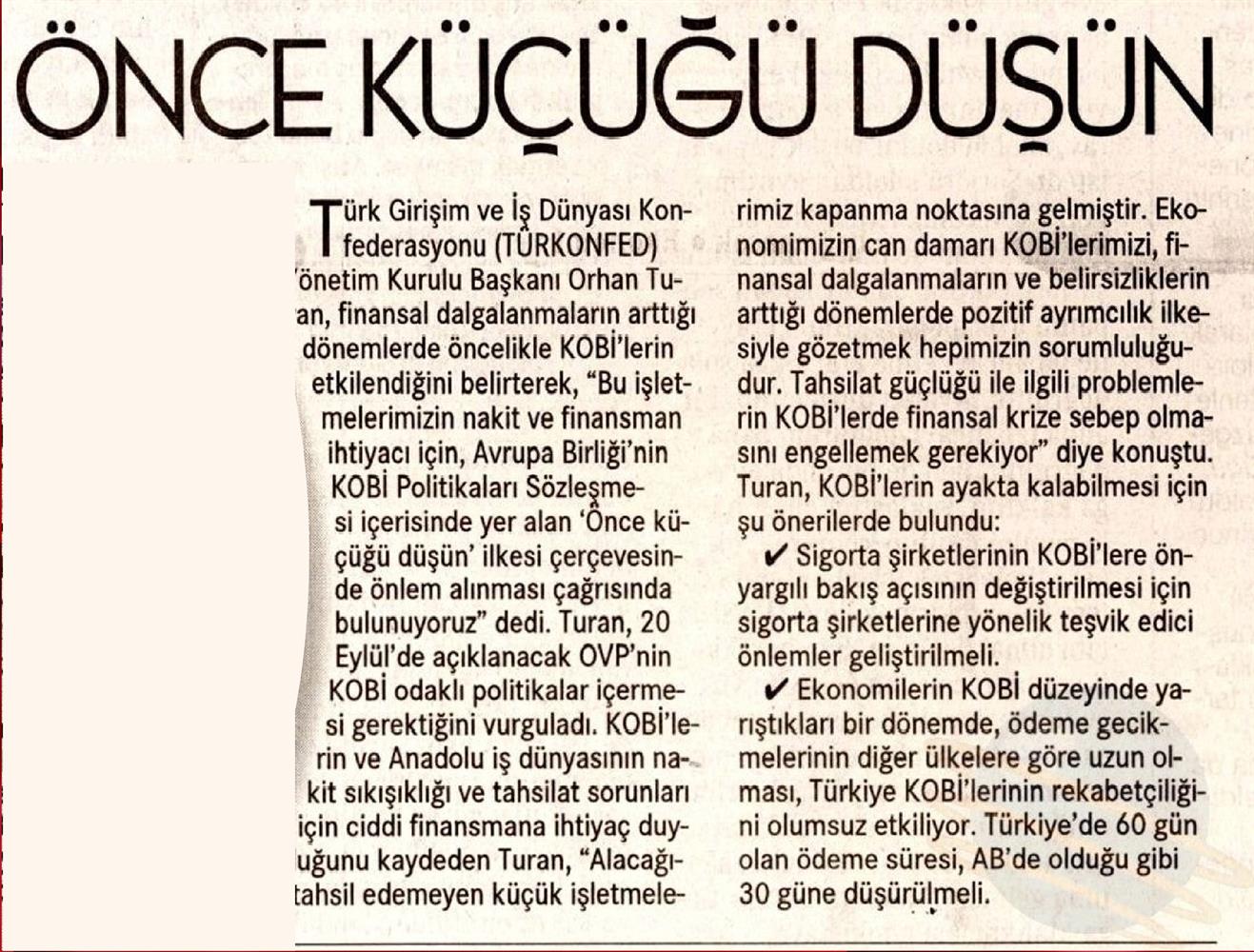 TÜRKONFED Once Kucugu Dusun Medya Yansimalari 17 Eylul 2018 - 7