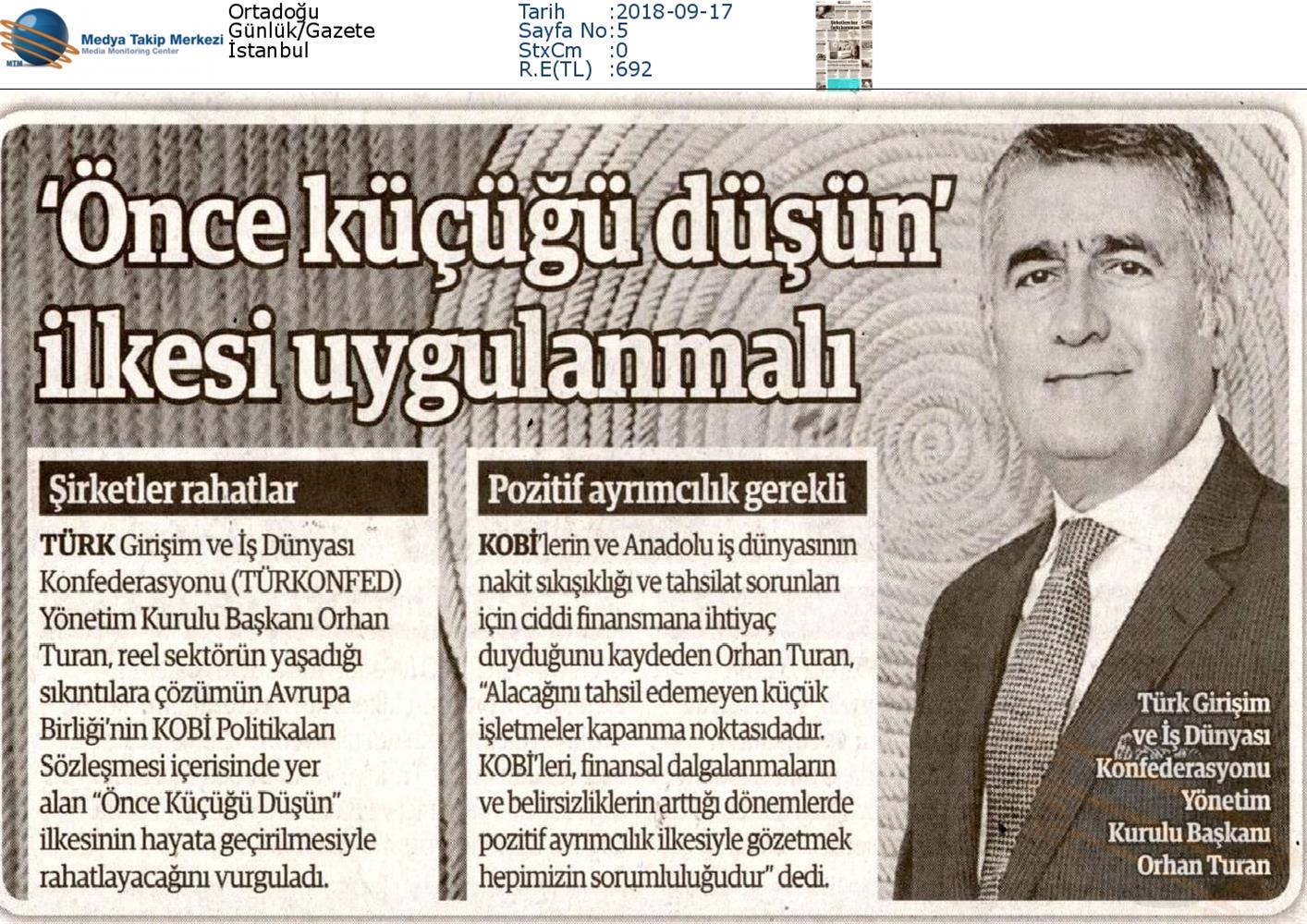 TÜRKONFED Once Kucugu Dusun Medya Yansimalari 17 Eylul 2018 - 14