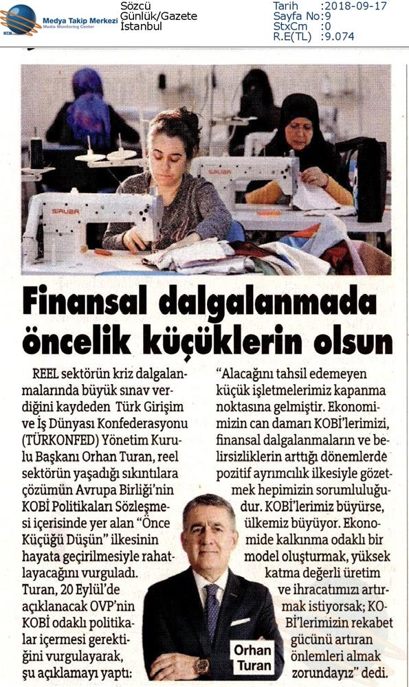 TÜRKONFED Once Kucugu Dusun Medya Yansimalari 17 Eylul 2018 - 19