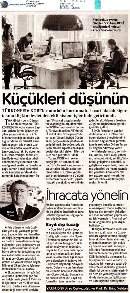 TÜRKONFED Once Kucugu Dusun Medya Yansimalari 17 Eylul 2018 - 23