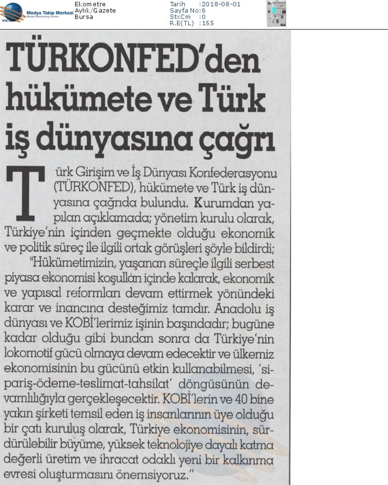 TÜRKONFED Once Kucugu Dusun Medya Yansimalari 17 Eylul 2018 - 24