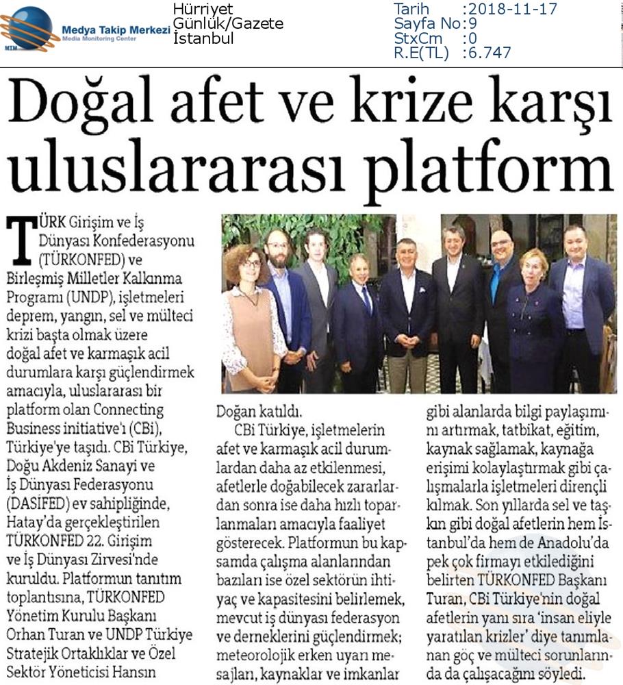 TÜRKONFED Undp Connecting Business Initiative CBI Platformu İşbirliği 16 Kasim 2018 - 4