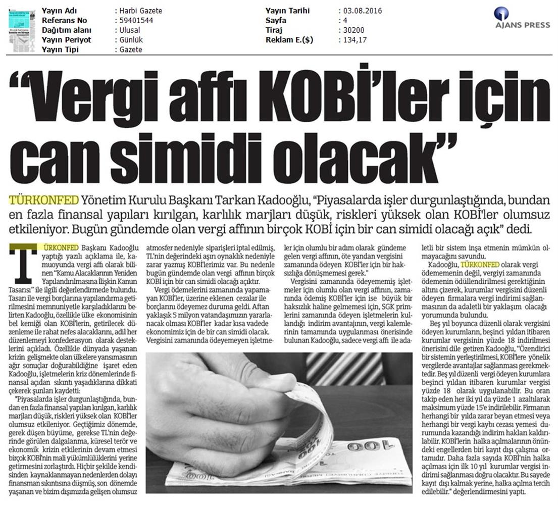 TÜRKONFED Vergi Affi Meselesi 3 Agustos 2016 - 6