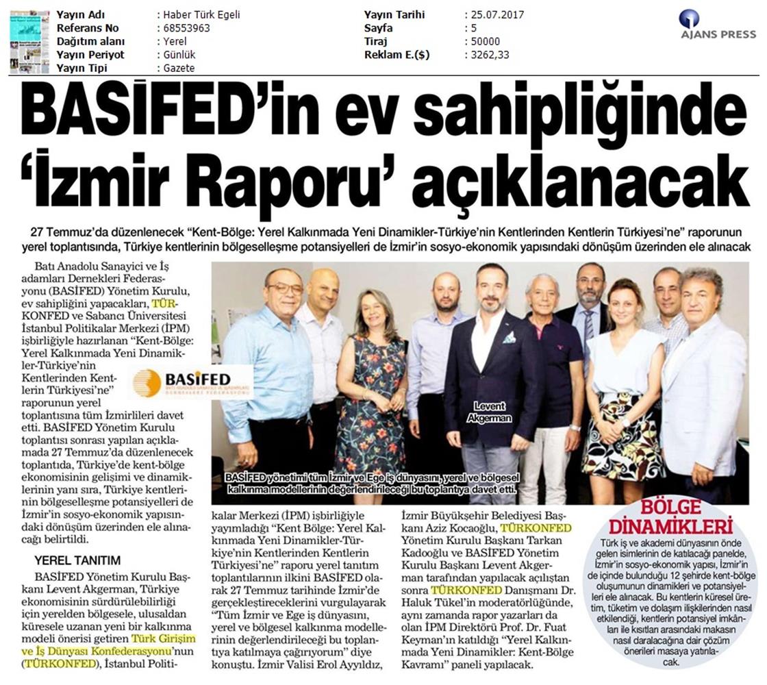 TÜRKONFED Izmir Kent Bolge Raporu Tanitim Toplantısı Basifed 25 Temmuz 2017 - 10