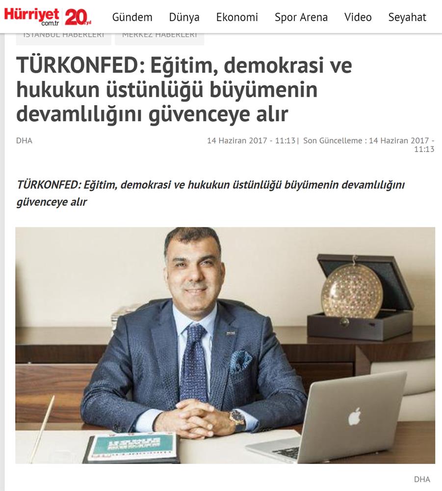 TÜRKONFED 1 Ceyrek Buyume Verisi Basin Bulteni Medya Yansimasi 15 Haziran 2017 - 10