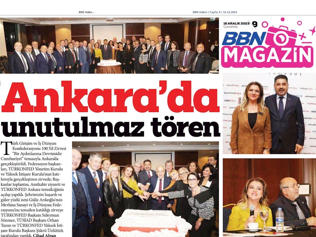 TÜRKONFED 100 Yil Başkanlar Zirvesi 10 Aralik 2023 Ankara - 1