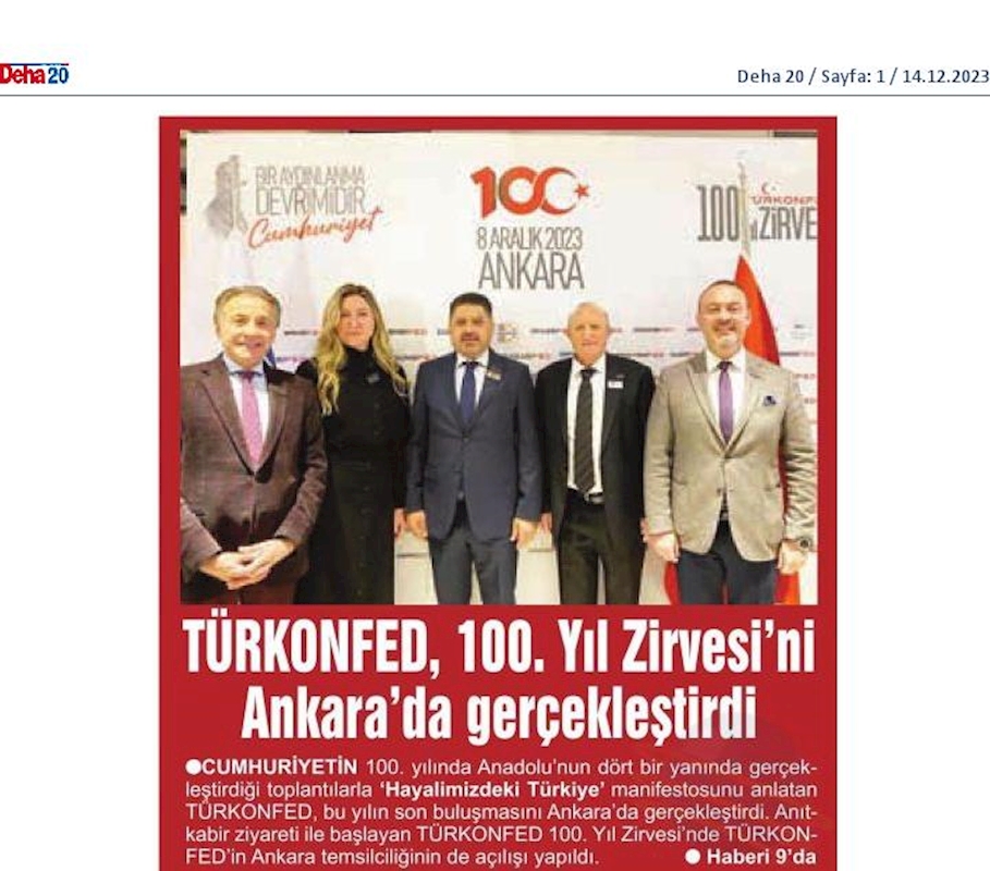 TÜRKONFED 100 Yil Başkanlar Zirvesi 10 Aralik 2023 Ankara - 10
