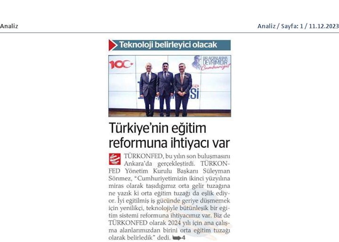 TÜRKONFED 100 Yil Başkanlar Zirvesi 10 Aralik 2023 Ankara - 20