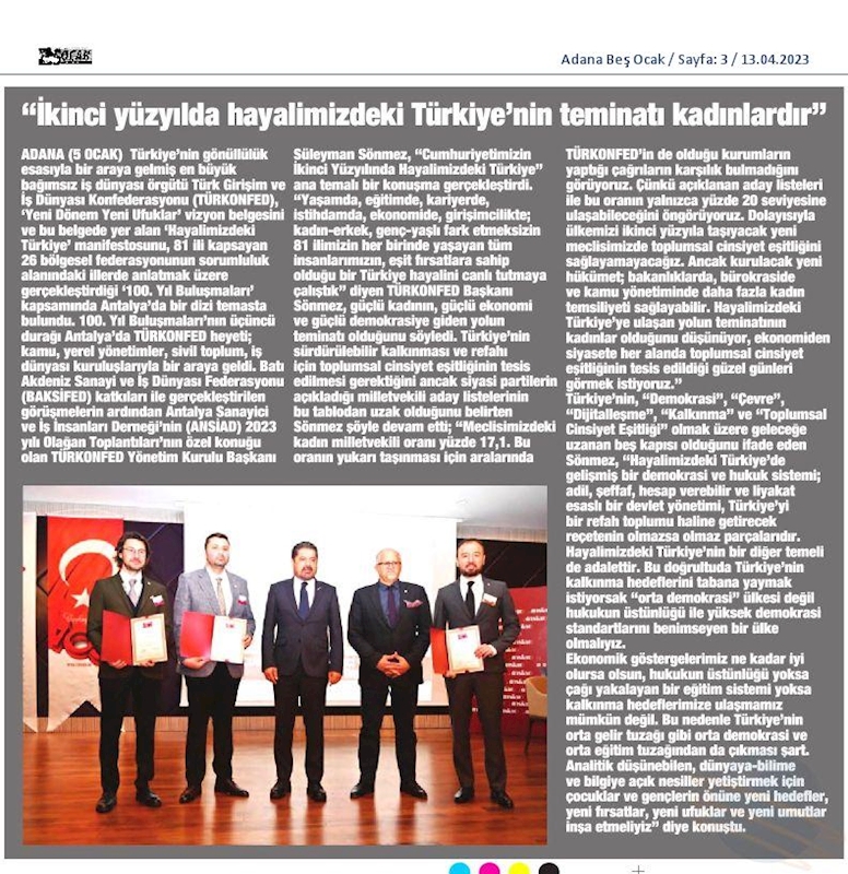 TÜRKONFED 100 Yil Buluşmalari 12 Nisan 2023 Antalya - 10
