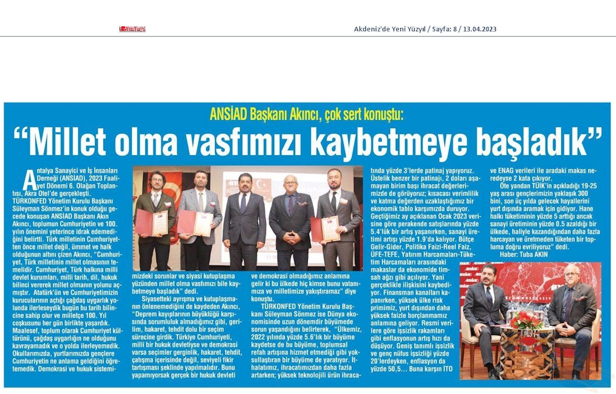 TÜRKONFED 100 Yil Buluşmalari 12 Nisan 2023 Antalya - 11