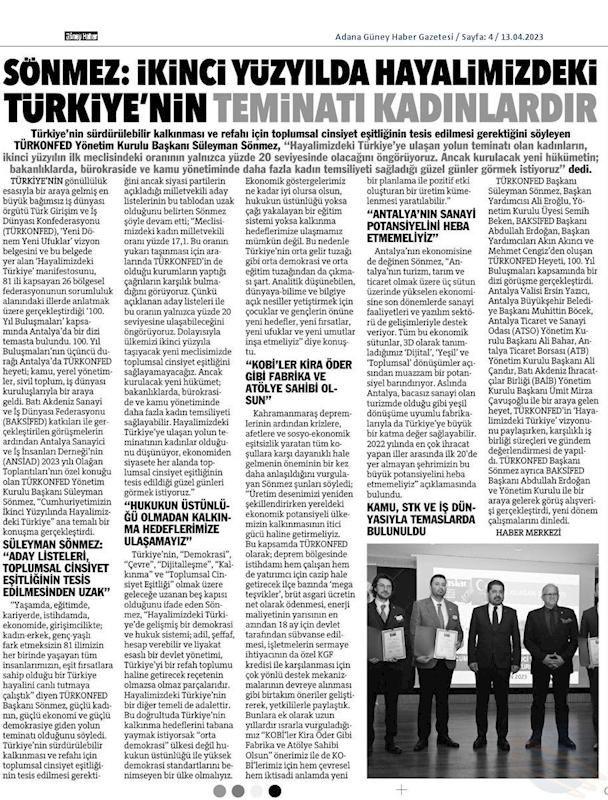 TÜRKONFED 100 Yil Buluşmalari 12 Nisan 2023 Antalya - 12
