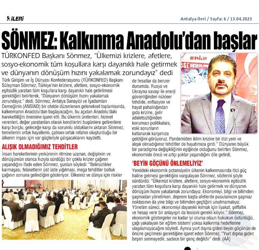 TÜRKONFED 100 Yil Buluşmalari 12 Nisan 2023 Antalya - 14