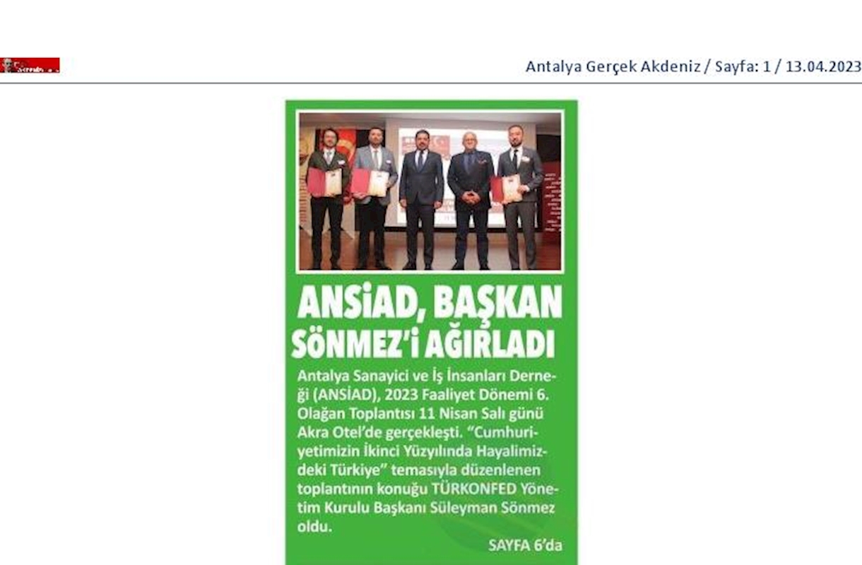 TÜRKONFED 100 Yil Buluşmalari 12 Nisan 2023 Antalya - 27