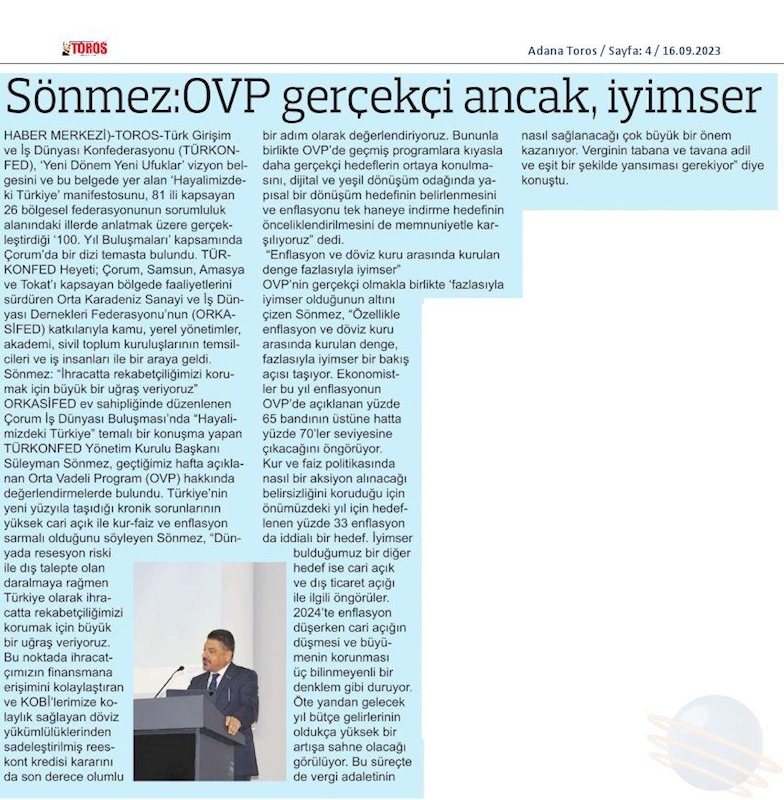 TÜRKONFED 100 Yil Buluşmalari 13 Eylul 2023 Corum - 4