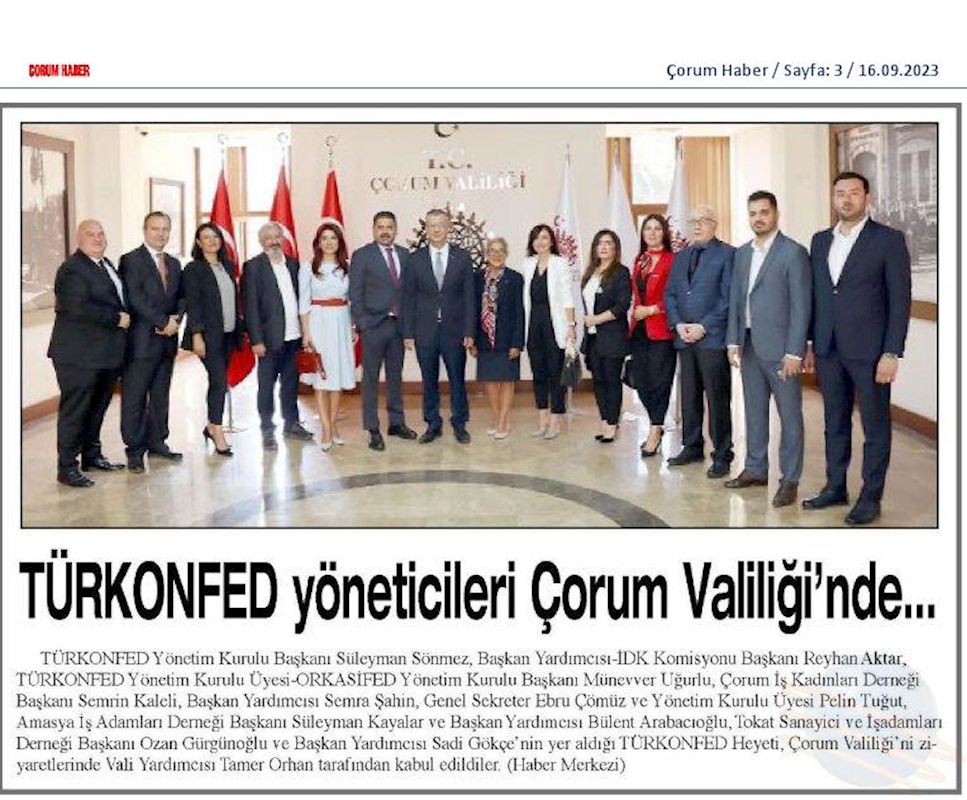 TÜRKONFED 100 Yil Buluşmalari 13 Eylul 2023 Corum - 6