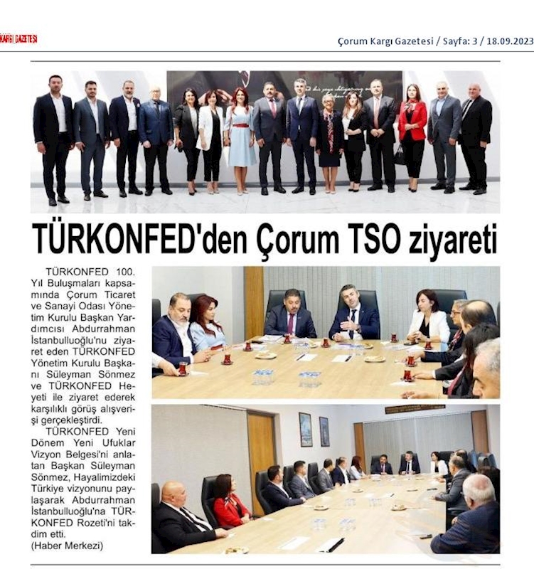 TÜRKONFED 100 Yil Buluşmalari 13 Eylul 2023 Corum - 9