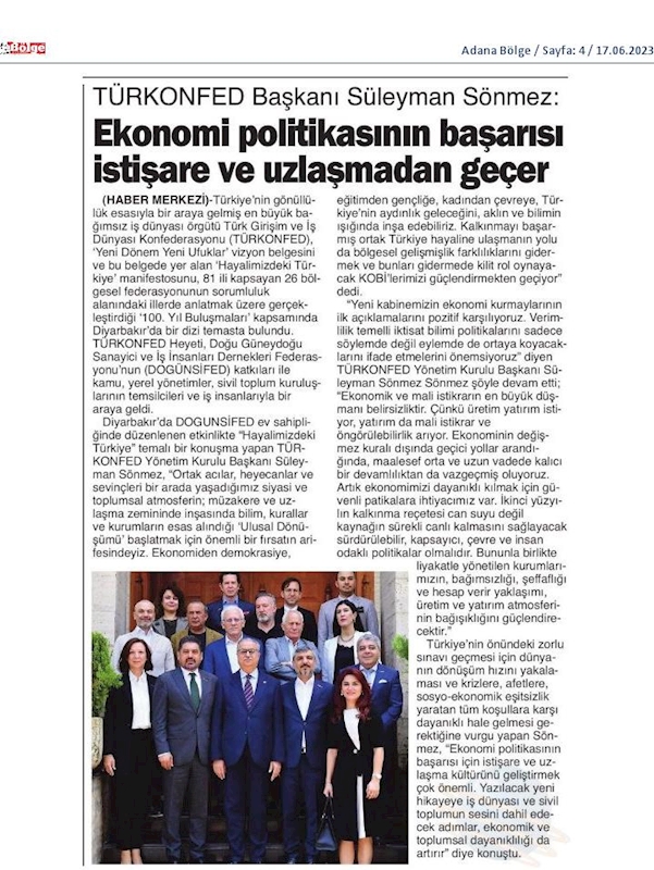 TÜRKONFED 100 Yil Buluşmalari 14 Haziran 2023 Diyarbakir - 1