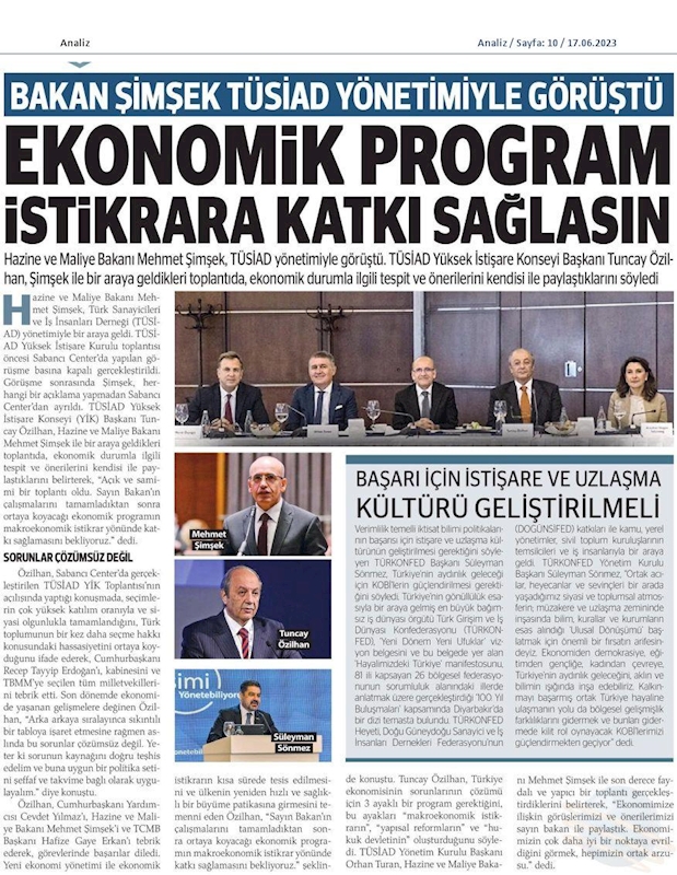 TÜRKONFED 100 Yil Buluşmalari 14 Haziran 2023 Diyarbakir - 2