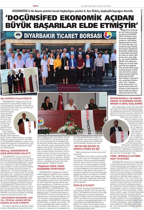 TÜRKONFED 100 Yil Buluşmalari 14 Haziran 2023 Diyarbakir - 7