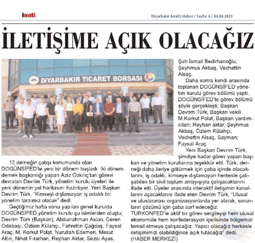 TÜRKONFED 100 Yil Buluşmalari 14 Haziran 2023 Diyarbakir - 8