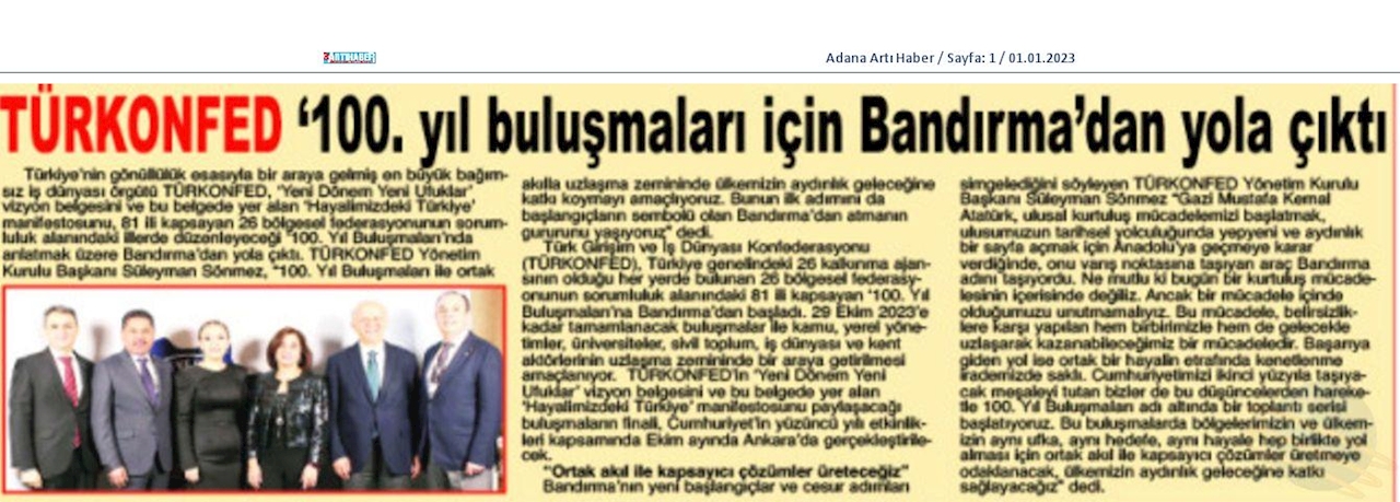 TÜRKONFED 100 Yil Buluşmalari 24 Ocak 2023 Balikesir - 6
