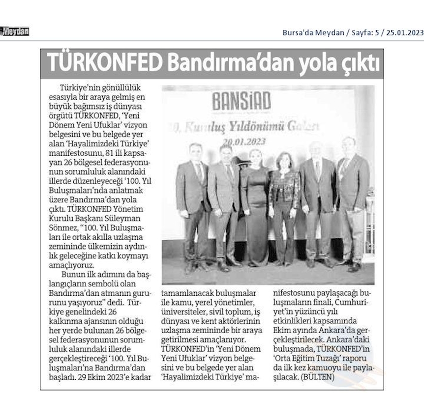 TÜRKONFED 100 Yil Buluşmalari 24 Ocak 2023 Balikesir - 8