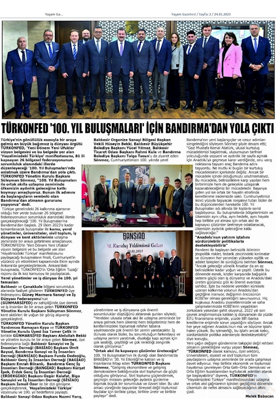 TÜRKONFED 100 Yil Buluşmalari 24 Ocak 2023 Balikesir - 10