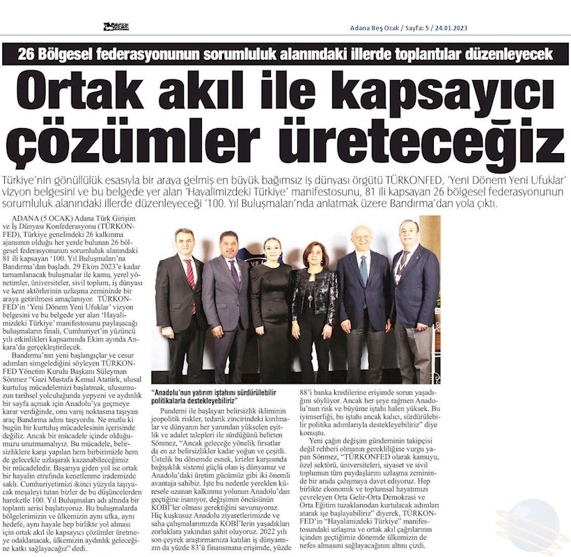 TÜRKONFED 100 Yil Buluşmalari 24 Ocak 2023 Balikesir - 12