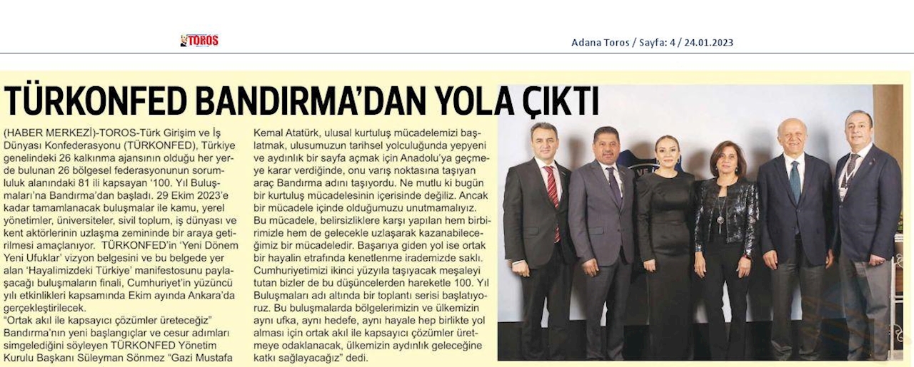TÜRKONFED 100 Yil Buluşmalari 24 Ocak 2023 Balikesir - 17