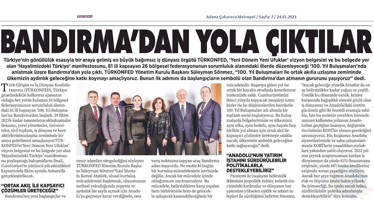 TÜRKONFED 100 Yil Buluşmalari 24 Ocak 2023 Balikesir - 22