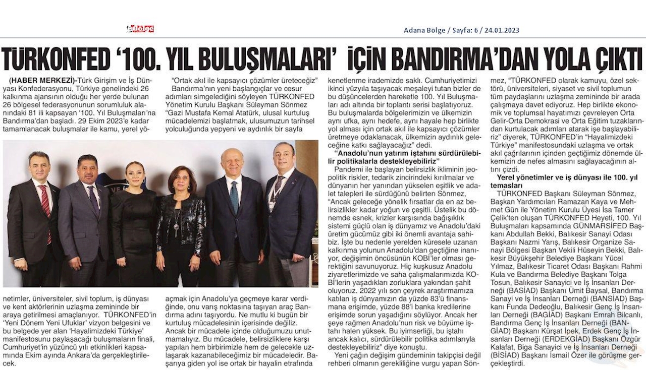 TÜRKONFED 100 Yil Buluşmalari 24 Ocak 2023 Balikesir - 25