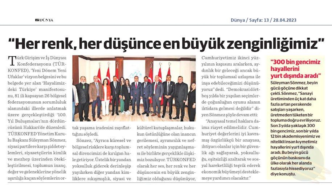 TÜRKONFED 100 Yil Buluşmalari 27 Nisan 2023 Hakkari - 1