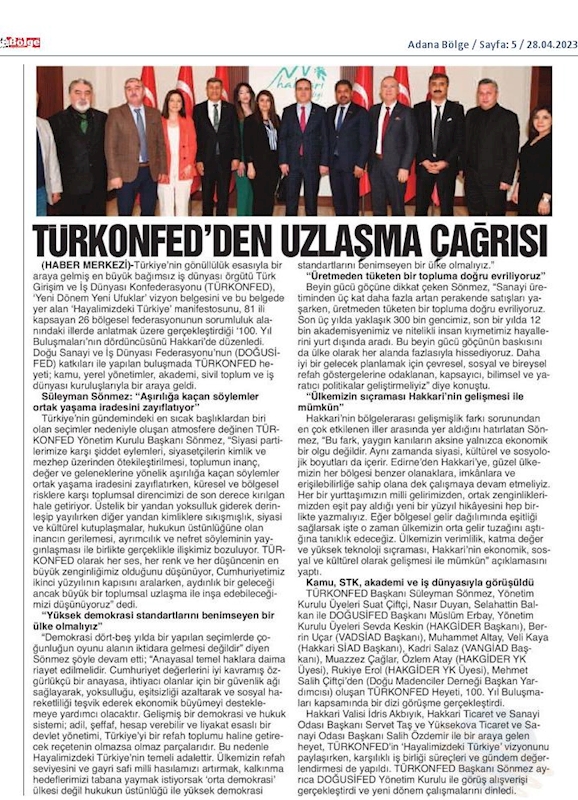 TÜRKONFED 100 Yil Buluşmalari 27 Nisan 2023 Hakkari - 7