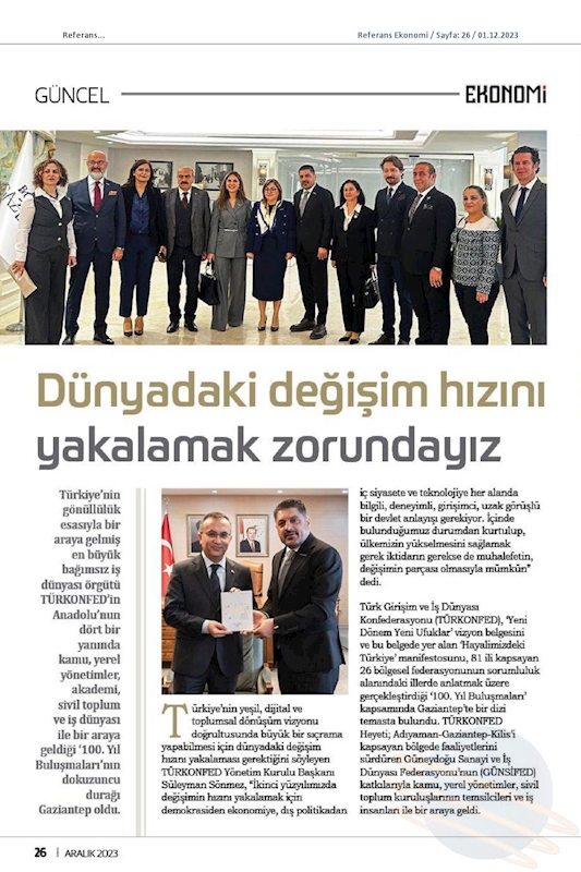TÜRKONFED 100 Yil Buluşmalari 8 Kasim 2023 Gaziantep - 1
