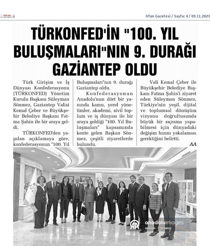 TÜRKONFED 100 Yil Buluşmalari 8 Kasim 2023 Gaziantep - 7