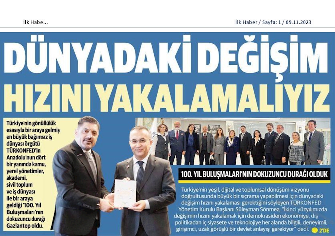 TÜRKONFED 100 Yil Buluşmalari 8 Kasim 2023 Gaziantep - 10