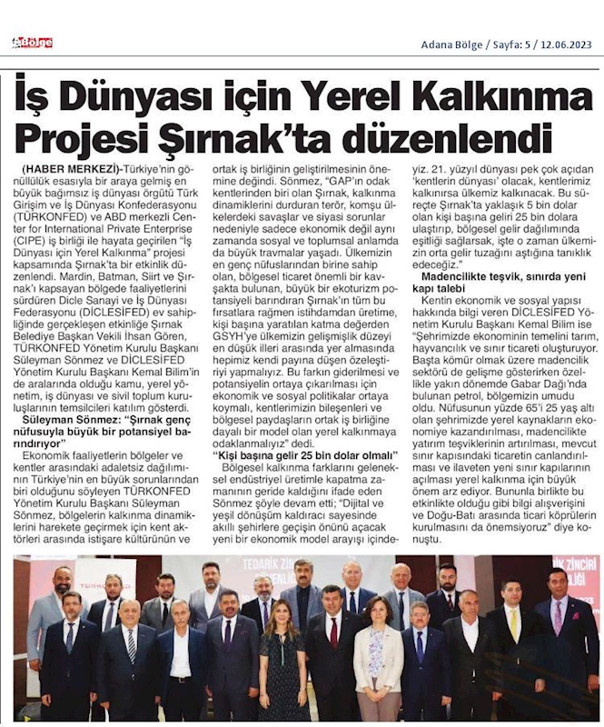 TÜRKONFED 100 Yil Buluşmalari 9 Haziran 2023 Sirnak - 4