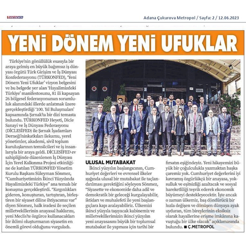 TÜRKONFED 100 Yil Buluşmalari 9 Haziran 2023 Sirnak - 6