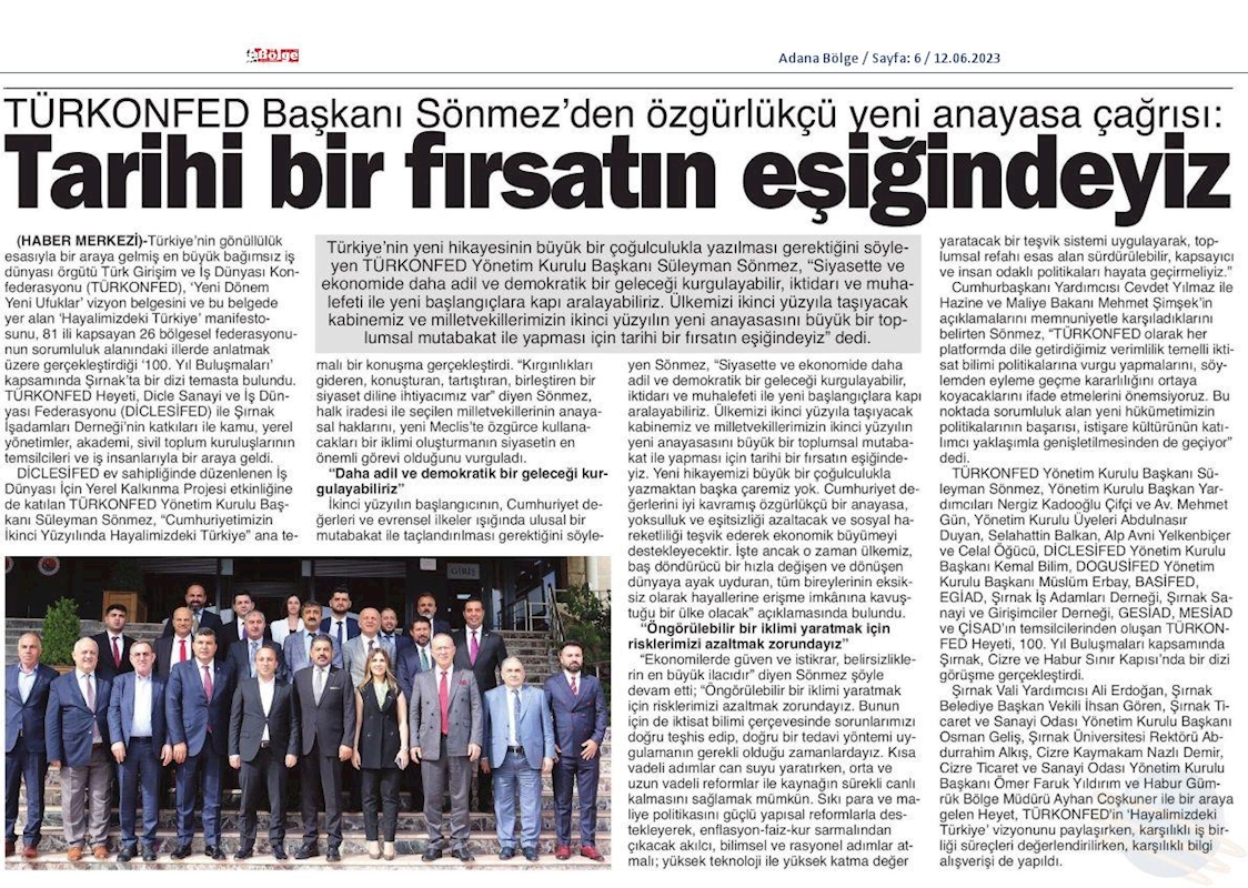 TÜRKONFED 100 Yil Buluşmalari 9 Haziran 2023 Sirnak - 9